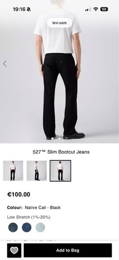 Levis Trousers Black 32/32