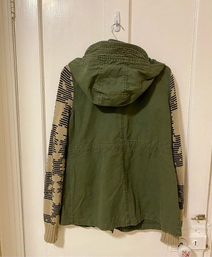 Women's River Island Khaki and Knit Sleeve Jacket