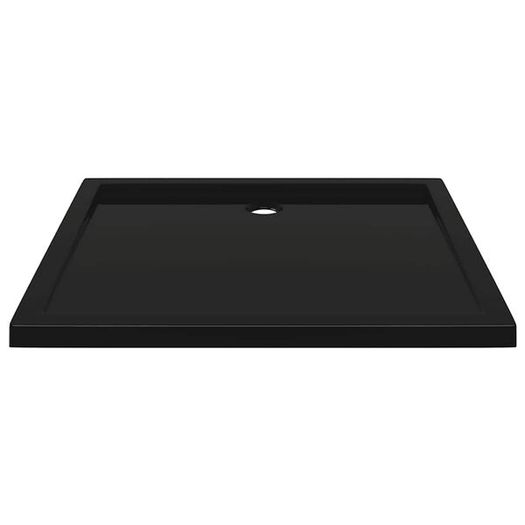 Rectangular ABS Shower Base Tray Black 80x90 cm