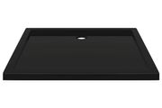 Rectangular ABS Shower Base Tray Black 80x90 cm