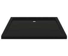 Rectangular ABS Shower Base Tray Black 80x90 cm