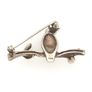 Vintage 925 Sterling Silver Marcasite & Cultured Pearls Singing Bird Brooch Image 4
