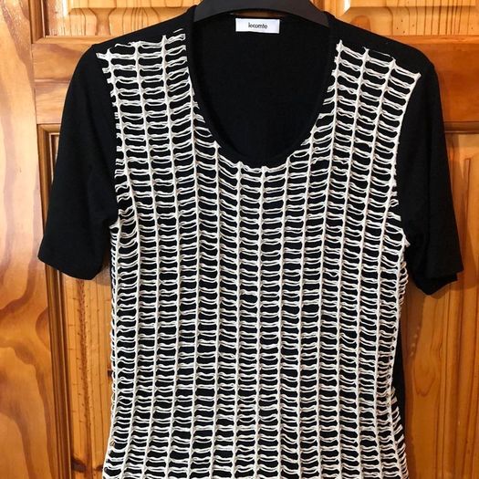 Lecomte short sleeve top / t-shirt. Size UK14