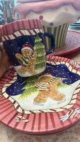 Christmas Gingerbread Men Mugs and Side Plates