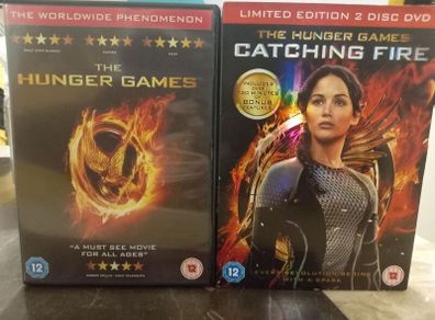 The Hunger Games & sequel Catching Fire Dvd collection jennifer lawrence