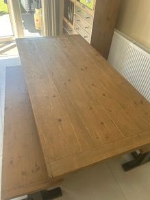 Kitchen table and kitchen unit