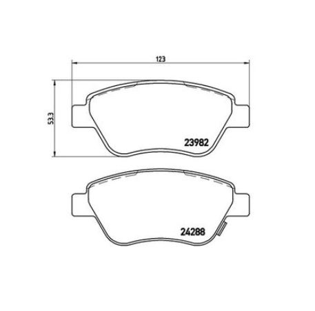 BREMBO P 59 051 Brake pad set - Fiat - Opel - Vauxhall