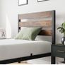 Single Bed Frames with Wood Headboard Image 5