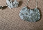 Principles Grey Fascinator & Grey Beaded Bag