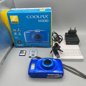 Nikon Coolpix W100 13.2MP Compact Digital Camera Blue - Waterproof - Boxed