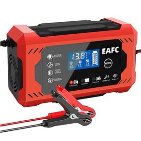 Car Battery Charger 6A 12V Car and Motorcycle Battery Charging Device Lead-acid Battery Smart Repair LCD Display