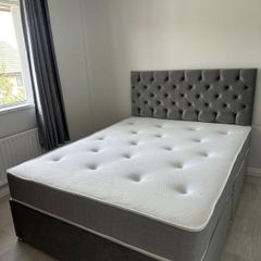 Double Bed And Mattress With Headboard