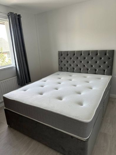 Double Bed And Mattress With Headboard