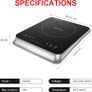 Portable Induction Hob 2000W With Fast Warm-Up Mode, Single Induction Cooker With 10-Level Power and Temperature Control, Electric Hot Plate With Child Lock, 4-Hour Timer Image 5