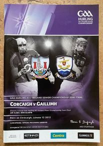 2012 Galway v Cork - GAA Senior Hurling Championship Semi-Final Programme