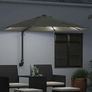 Garden Parasol Sand 248 x 248 x 148 cm Polyester and Steel Image 2