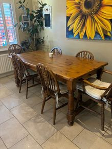 Country kitchen Farm house Table and 6 chairs