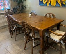 Country kitchen Farm house Table and 6 chairs