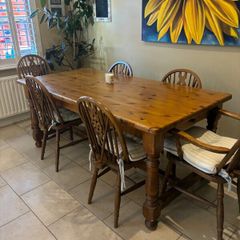 Country kitchen Farm house Table and 6 chairs