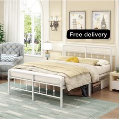 Super King Bed Frame with Victorian Headboard and Footboard