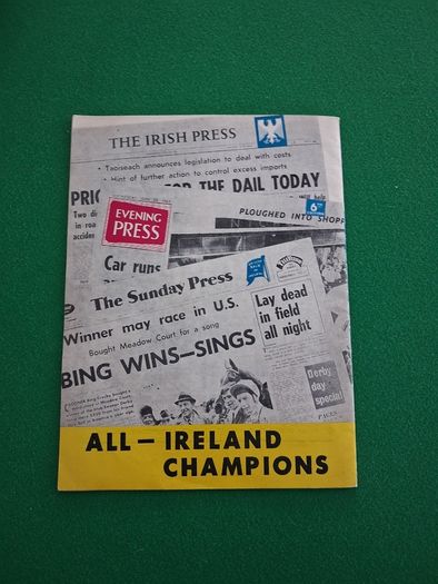 1965 All Ireland Hurling Final Match Programme