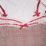 Kimchi Urban Outfitters Beige Red Plaid Lace Trim Bow Lexi Check Mini Dress Size M Image 5