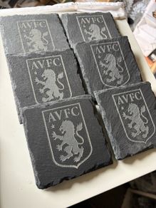 Aston Villa slate coasters