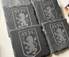 Aston Villa slate coasters