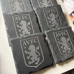 Aston Villa slate coasters
