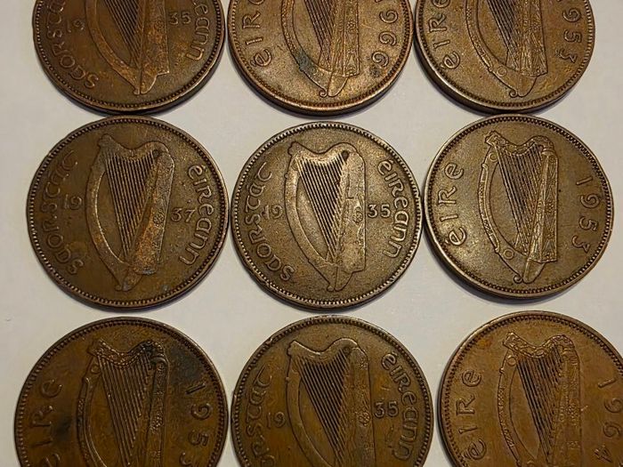 irish half penny's