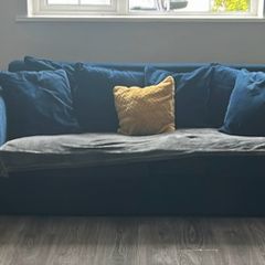 Blue 3 seater sofa