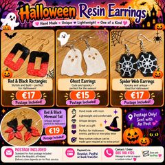 Handmade Halloween Resin Earrings