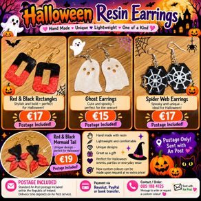 Handmade Halloween Resin Earrings
