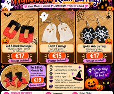 Handmade Halloween Resin Earrings