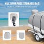 Pontoon Boat Cover, 19'-20' Waterproof Trailerable Pontoon Cover, 800D Marine Grade PU Oxford Fabric, with Motor Cover Image 3