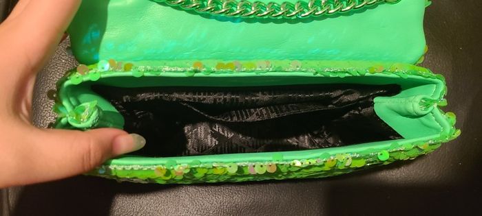 Kurt Geiger Sequin Kensington Medium Handbag in Green