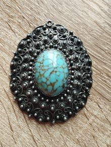 Vintage Large Pendant with Beijing Glass.