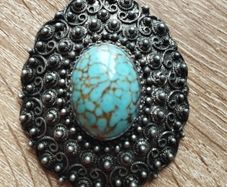Vintage Large Pendant with Beijing Glass.