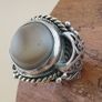 Antique Style Sulemani Agate Ring Vintage Brass & Silver Inlay Design Image 7