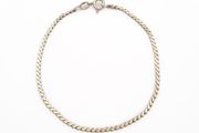 Vintage Italian 925 Sterling Silver Flat Curb Bracelet