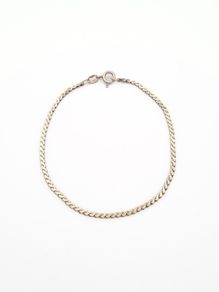 Vintage Italian 925 Sterling Silver Flat Curb Bracelet