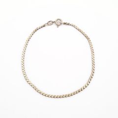 Vintage Italian 925 Sterling Silver Flat Curb Bracelet