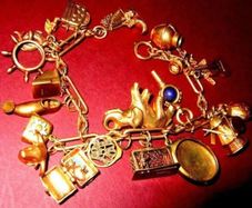 Gold Charm Bracelet/Dutch Diamonds/Vale Charms