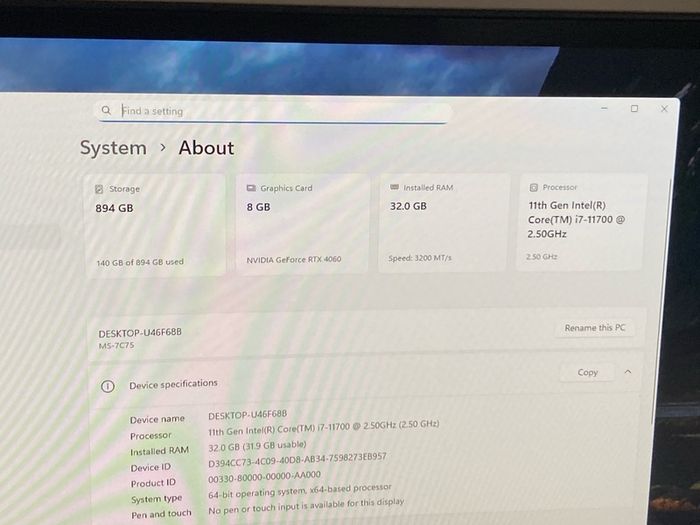 Amazing New Pc i7-11th gen 32gb Ram RTX 4060 8GB Ssd 1tb + More