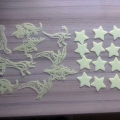 Glow in the dark stars and dinosaurs