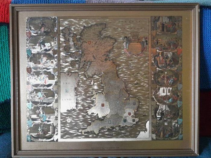 Vintage John Speed 1610 Copper  Map of Essex andJoannes Jansson Map Of The British Isles 1646