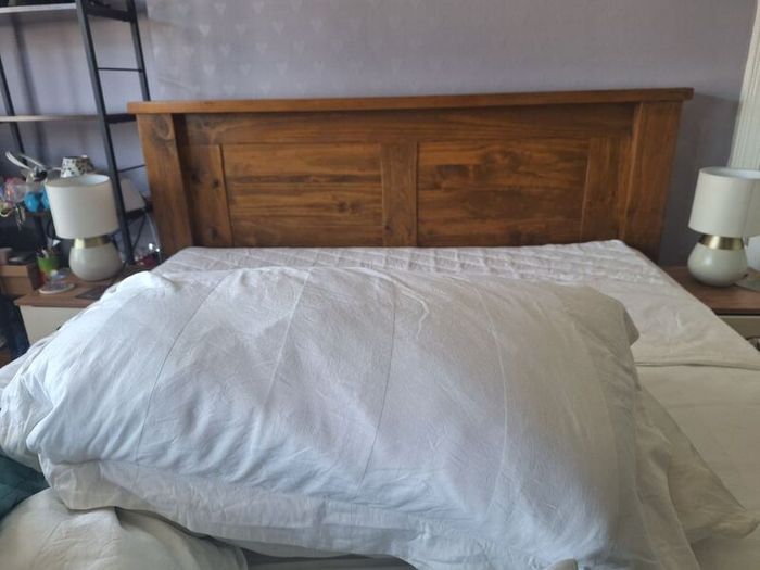 Solid wood King size bed frame