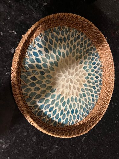 Large Ratan Round Tray