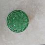 Antique green glass flower frog Image 2