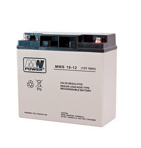 MWPower MWS 18-12 AGM battery, 12 V, 18 Ah